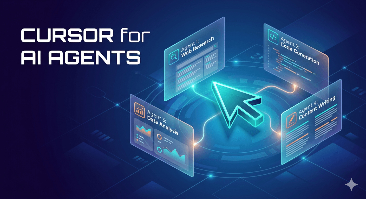 Cursor for AI Agents — Falcon Builder - a visual IDE with workflow nodes for AI Prompt, HTTP Request, Code Execution, Data Analysis, and Custom Workflows